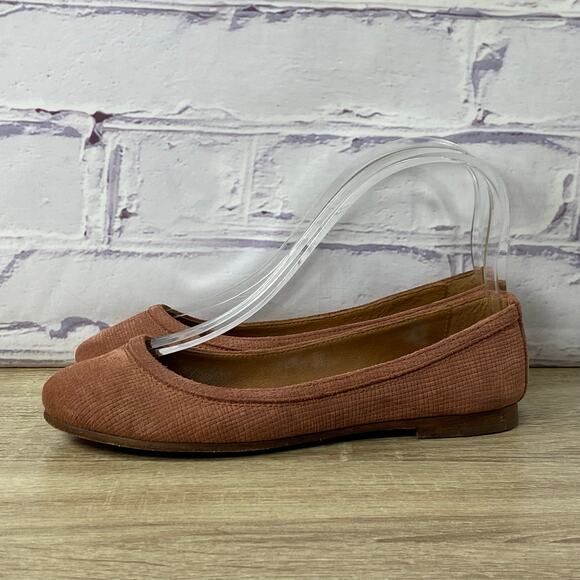 Frye Carson Rosewood Ballet Flats Women's Size 6 Pink Suede Slip On Shoes - Picture 3 of 8